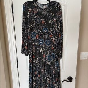 NWT Zara Floral Long Sleeve Dress